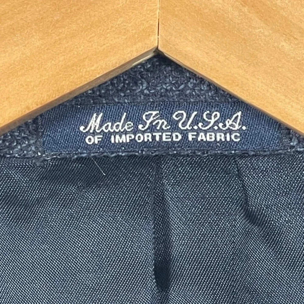 Austin Reed Blazer Mens 44R Blue Glen Plaid Wool Sport Coat USA Wright & Simon